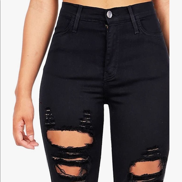 Distressed High Rise Jeans - Picture 3 of 4